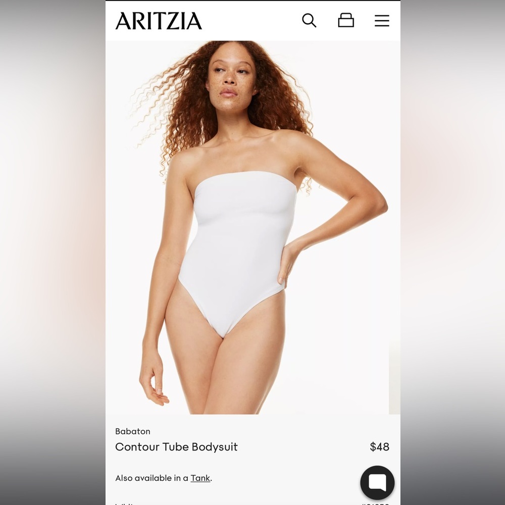 NWT Aritzia contour tube bodysuit in iced lavender